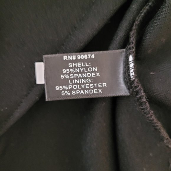 Boston Proper Black Keyhole Tunic 3/4 Sleeve Metallic 3 Ring Neck Detail. S/M - Picture 8 of 10